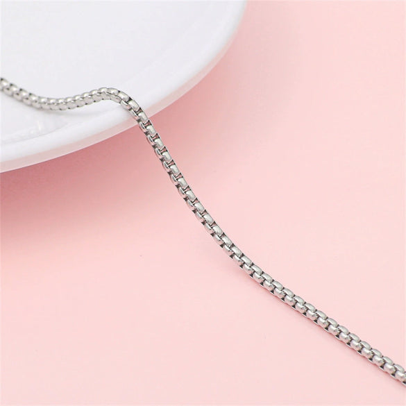 Hip Hop Stainless Steel Y2k Ancient Silver Diy Handmade Jewelry Chain Bracelet Necklace Accessories