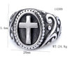 Hip-Hop Streetwear Color Block 304 Stainless Steel Carving Men'S Rings