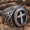 Hip-Hop Streetwear Color Block 304 Stainless Steel Carving Men'S Rings