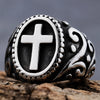 Hip-Hop Streetwear Color Block 304 Stainless Steel Carving Men'S Rings
