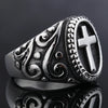 Hip-Hop Streetwear Color Block 304 Stainless Steel Carving Men'S Rings