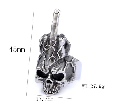 Hip-Hop Streetwear Color Block 304 Stainless Steel Carving Men'S Rings