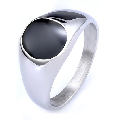 Hip-Hop Streetwear Geometric 316 Stainless Steel  Men'S Rings