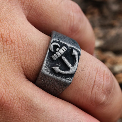 Hip-Hop Streetwear Geometric 304 Stainless Steel Carving Men'S Rings