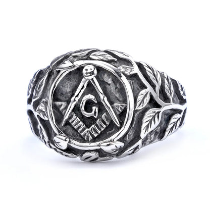 Hip-Hop Streetwear Geometric 304 Stainless Steel Men'S Rings