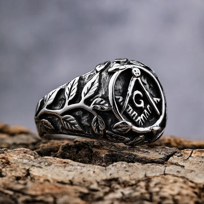 Hip-Hop Streetwear Geometric 304 Stainless Steel Men'S Rings