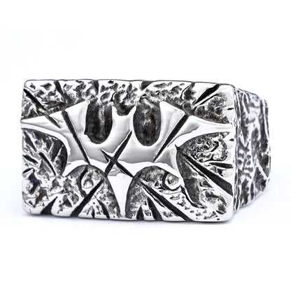 Hip-Hop Streetwear Geometric 316 Stainless Steel  Men'S Rings