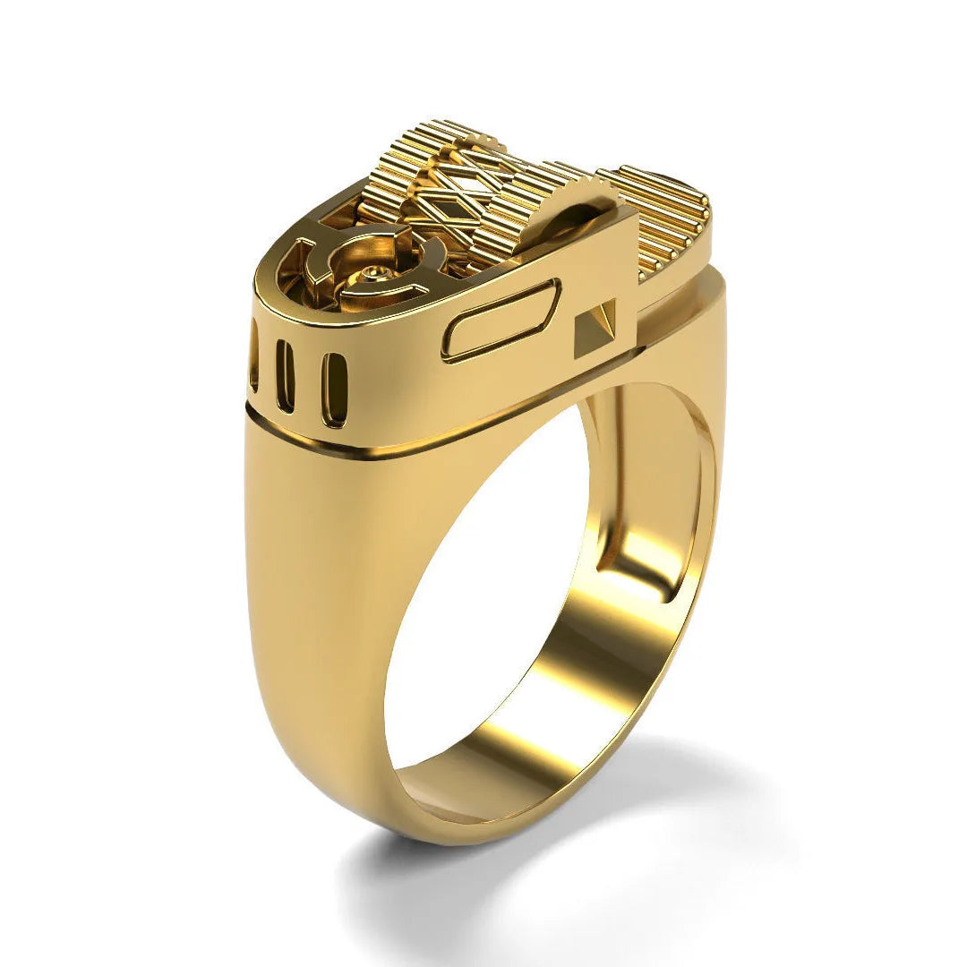 Hip-Hop Streetwear Geometric Copper Plating Men'S Rings