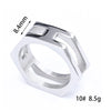Hip-Hop Streetwear Geometric Solid Color 304 Stainless Steel Men'S Rings