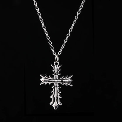 Hip-Hop Streetwear Scissors Cross Alloy Enamel Men'S Pendant Necklace