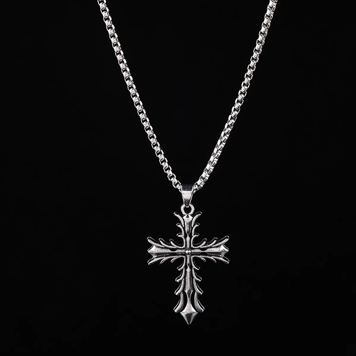 Hip-Hop Streetwear Scissors Cross Alloy Enamel Men'S Pendant Necklace