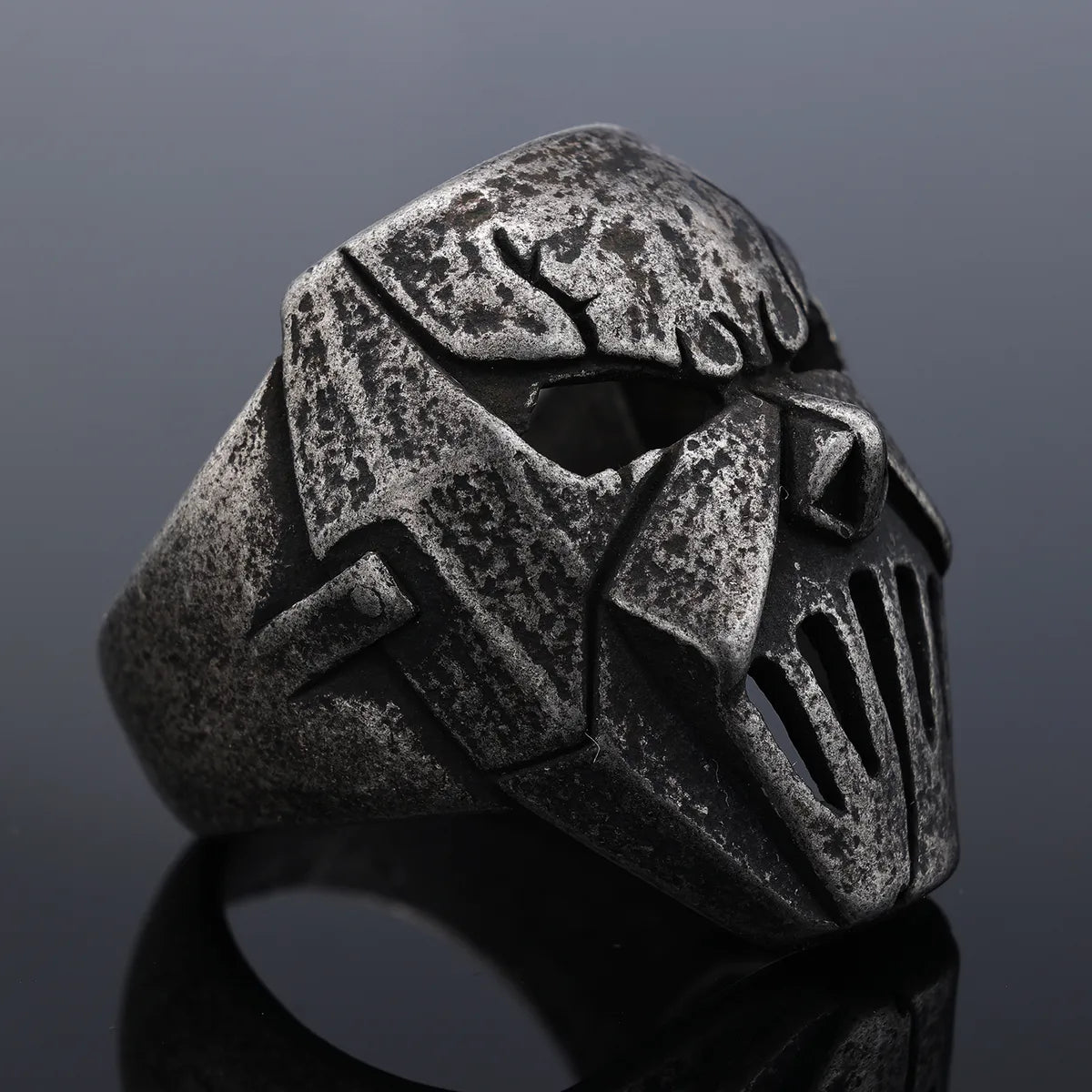 Hip-Hop Streetwear Skull 304 Stainless Steel Carving Men'S Rings