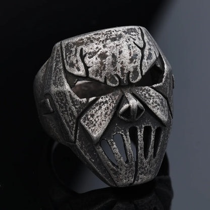 Hip-Hop Streetwear Skull 304 Stainless Steel Carving Men'S Rings