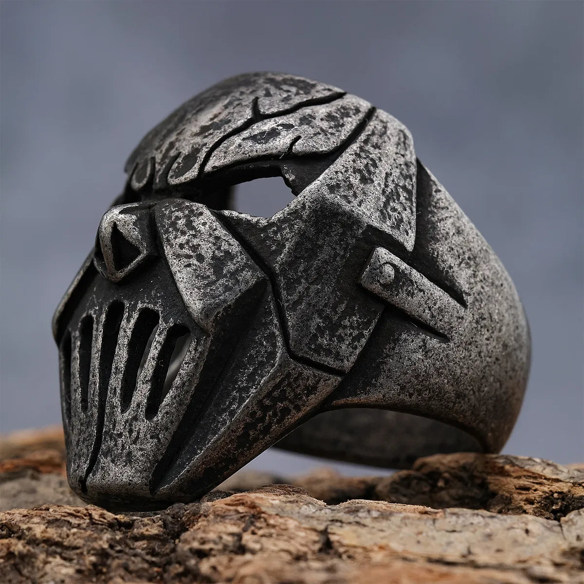 Hip-Hop Streetwear Skull 304 Stainless Steel Carving Men'S Rings