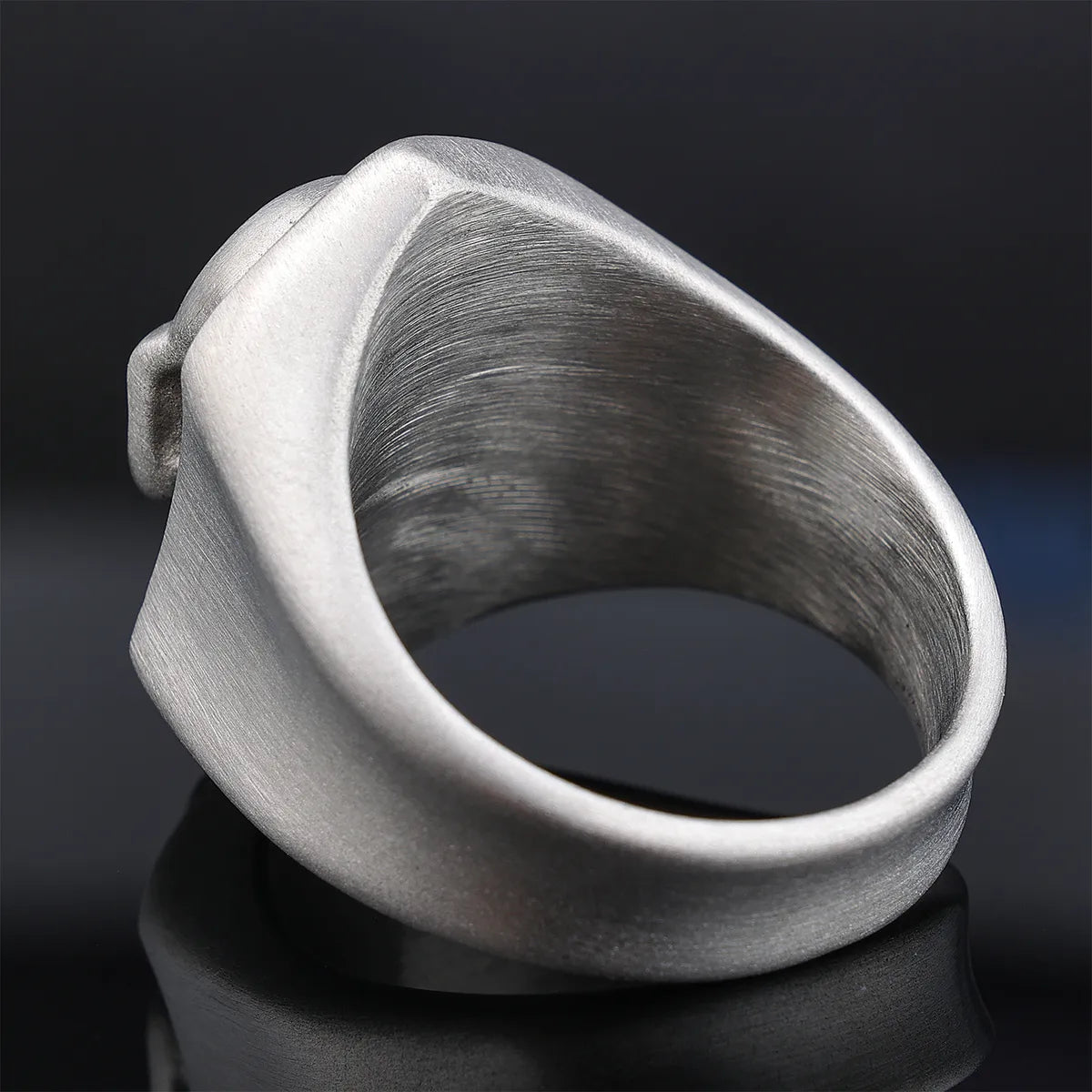 Hip-Hop Streetwear Skull 304 Stainless Steel Carving Men'S Rings