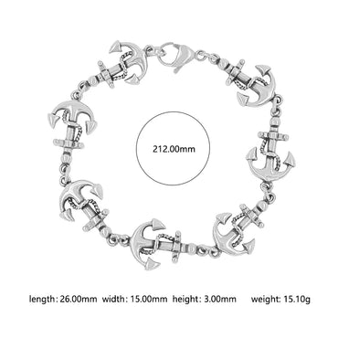 Hip-Hop Streetwear Skull 304 Stainless Steel Men'S Bracelets