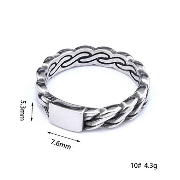 Hip-Hop Streetwear Solid Color 304 Stainless Steel Men'S Rings