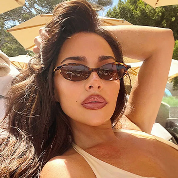Hip-Hop Streetwear Solid Color Ac Oval Frame Full Frame Women'S Sunglasses