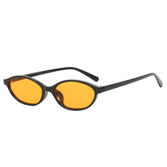 Hip-Hop Streetwear Solid Color Ac Oval Frame Full Frame Women'S Sunglasses