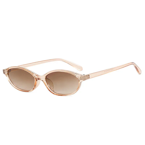 Hip-Hop Streetwear Solid Color Ac Oval Frame Full Frame Women'S Sunglasses