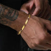 Hip-Hop Streetwear Solid Color Titanium Steel 18K Gold Plated Unisex Bracelets