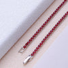 Hip Hop Style Inlaid Zircon Necklace With Snake Bone Chain