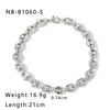 Hip Hop Style Stainless Steel Pig Nose Bracelet For Women With 18K Electroplating