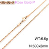 Hip Hop Twist Rope Chain Accessories Titanium Steel Geometric Electroplated Unisex