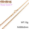 Hip Hop Twist Rope Chain Accessories Titanium Steel Geometric Electroplated Unisex