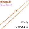 Hip Hop Twist Rope Chain Accessories Titanium Steel Geometric Electroplated Unisex