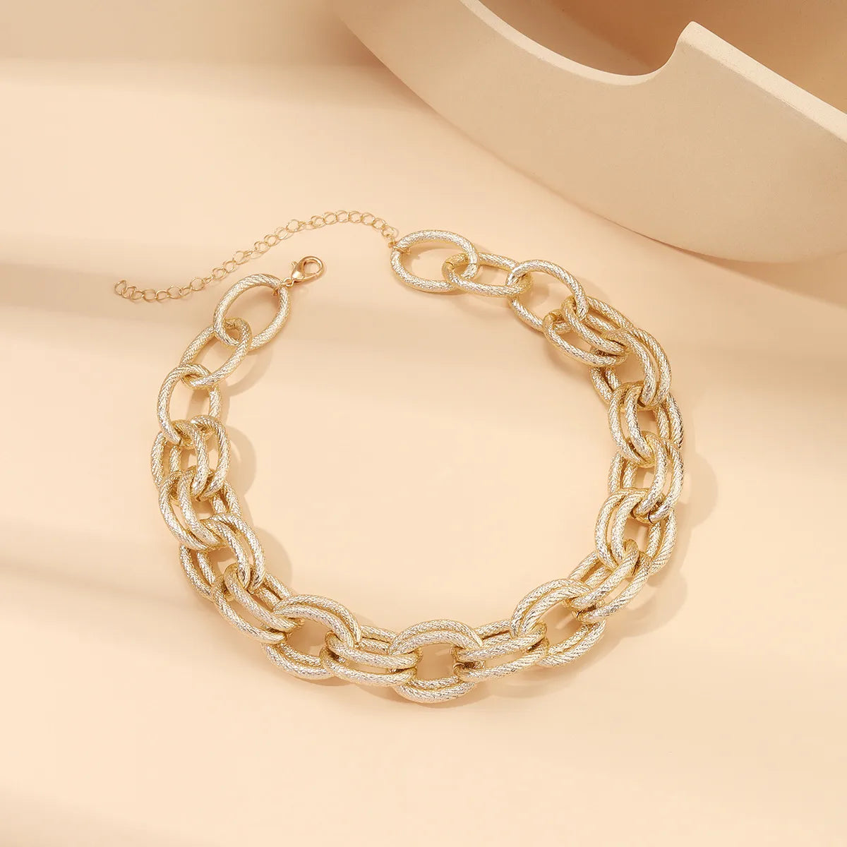 Hip-Hop U Shape Gold Plated Alloy Aluminum Wholesale Necklace