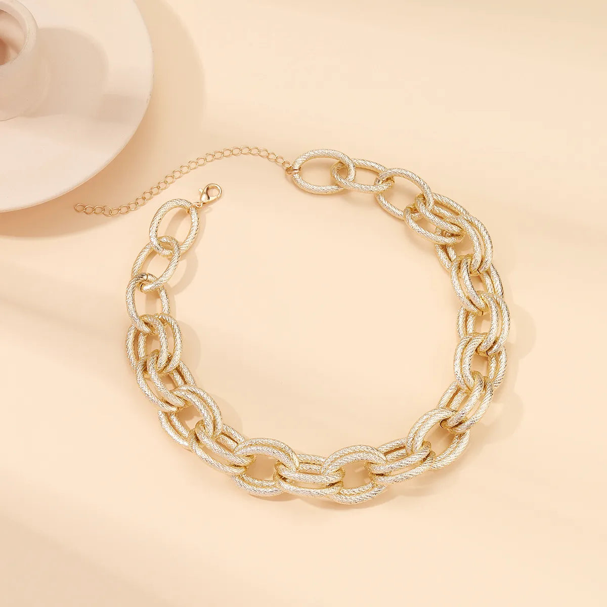 Hip-Hop U Shape Gold Plated Alloy Aluminum Wholesale Necklace