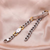 Hip-Hop Vintage Style Customization Laser Engraving Titanium Steel Cuban Link Chain Curb Chain Bracelets In Bulk