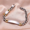 Hip-Hop Vintage Style Customization Laser Engraving Titanium Steel Cuban Link Chain Curb Chain Bracelets In Bulk