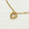 Hip-hop Vintage Style Heart Shape Stainless Steel Plating 18k Gold Plated Pendant Necklace
