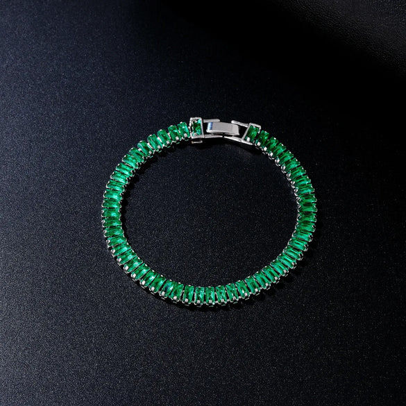 Hip-Hop Vintage Style Rock Rectangle Copper Plating Inlay Zircon Unisex Bracelets