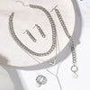 Hip-Hop Vintage Style Triangle Round Alloy Women'S Rings Earrings Necklace