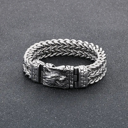 Hip-Hop Wolf 304 Stainless Steel Men'S Bracelets