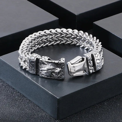 Hip-Hop Wolf 304 Stainless Steel Men'S Bracelets