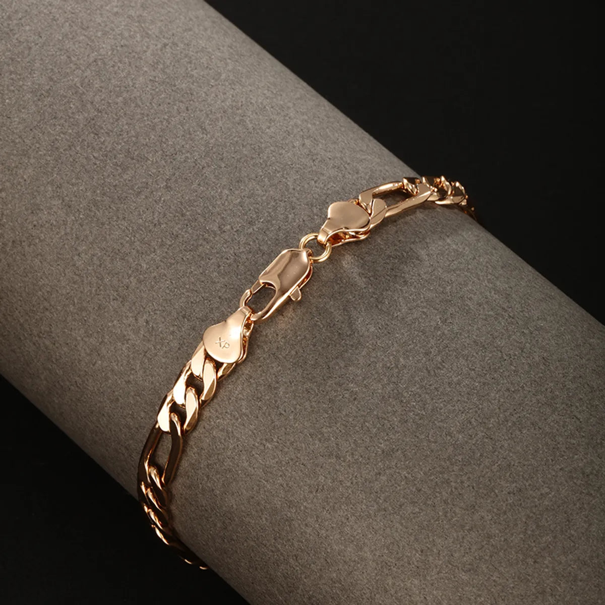 Hip-hop Xuping Solid Color Alloy Copper Plating 18k Gold Plated White Gold Plated Unisex Bracelets