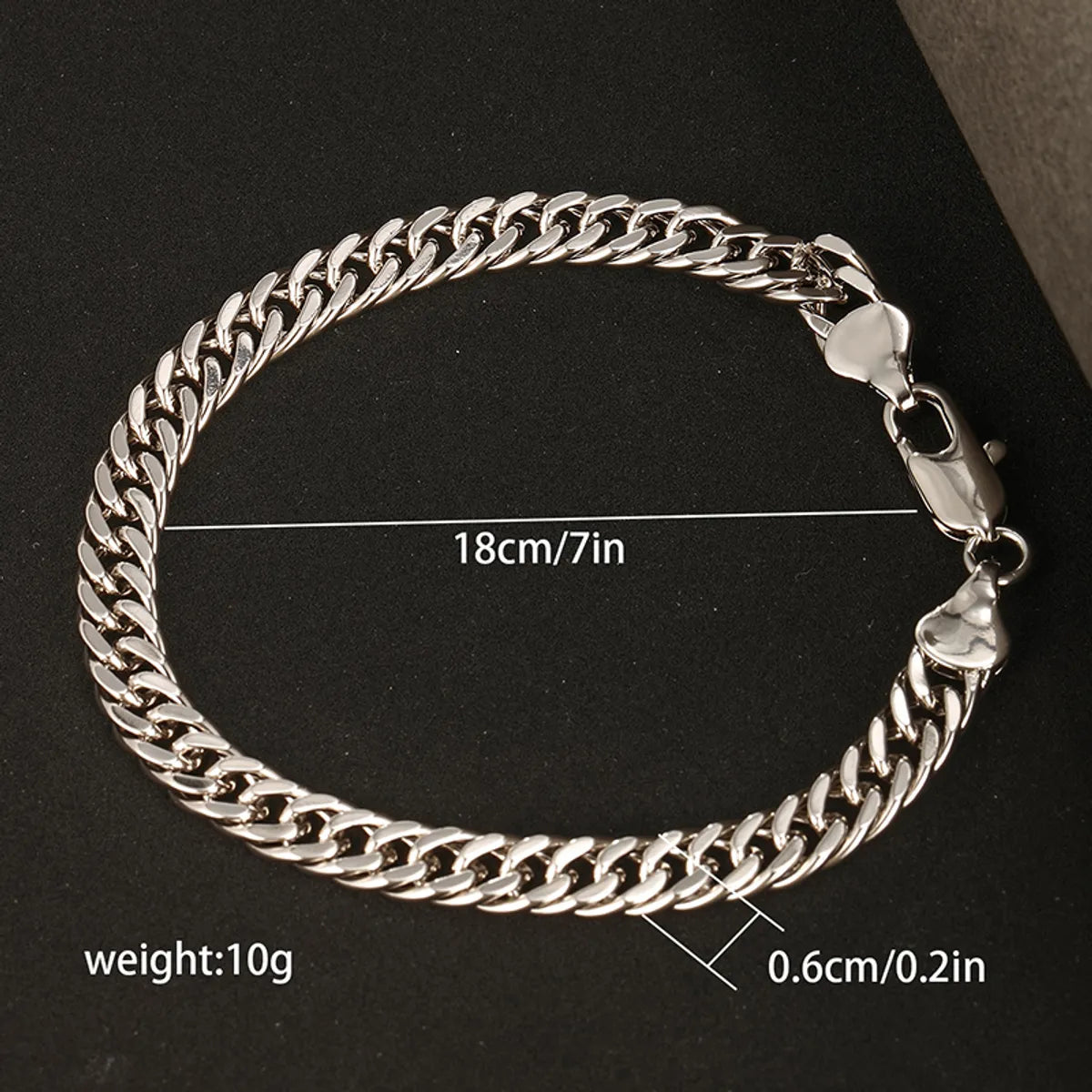 Hip-hop Xuping Solid Color Alloy Copper Plating 18k Gold Plated White Gold Plated Unisex Bracelets