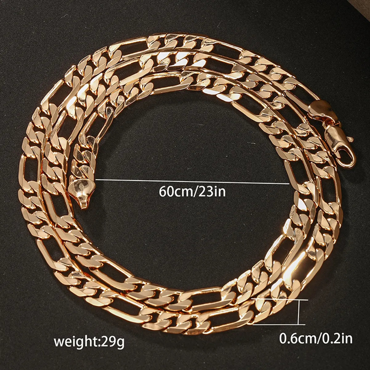 Hip-Hop Xuping Solid Color Copper Alloy Plating 18k Gold Plated Men'S Necklace