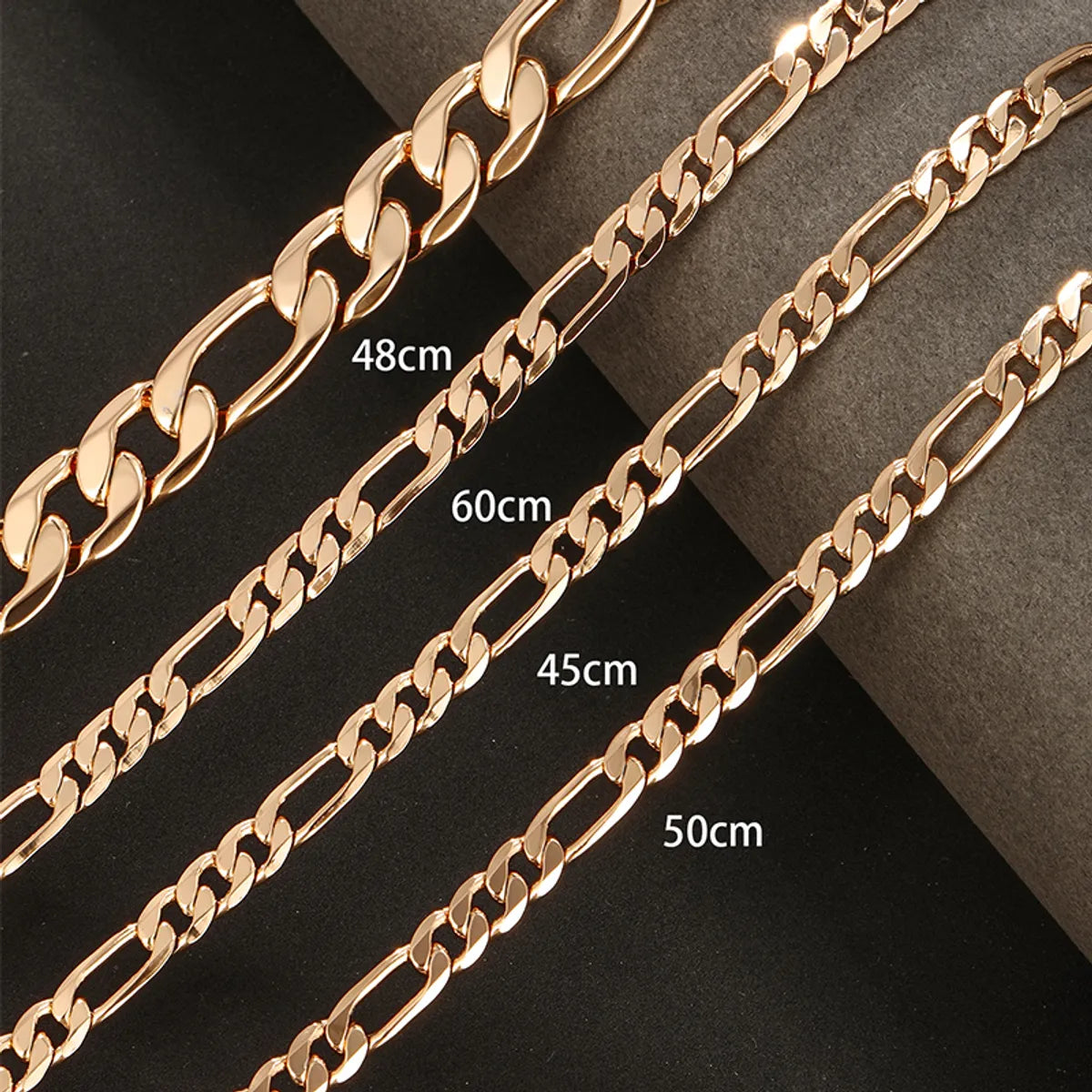 Hip-Hop Xuping Solid Color Copper Alloy Plating 18k Gold Plated Men'S Necklace