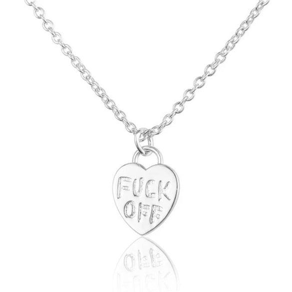 Hiphop Heart Pendant Necklace Copper Plated Brass Jewelry