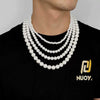 Hiphop Jewelry Imitation Pearl Necklace Geometric Baking Paint Style