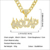 Hiphop Necklace Alloy With Diamond And Alphabet Cuban Chain For Men
