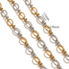Hiphop Stainless Steel Gradient Plated Totem Handmade Chain Bracelet Necklace