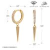 Hiphop Style S925 Sterling Silver Earrings