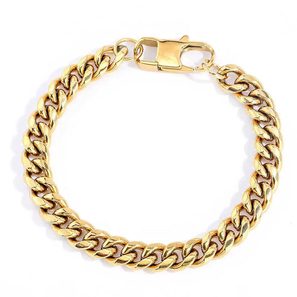Hiphop Style Titanium Steel And Stainless Steel Geometric Pattern Round Bracelet Accessories