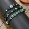 Holiday Style Stacked Beaded Woven Stretch Bracelet Handmade With Cotton Thread Stone Alloy Geometric Pattern